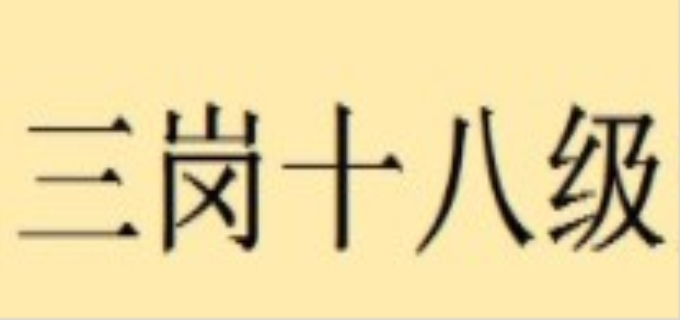 三岗十八级是什么