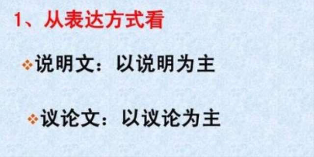 议论文与说明文区别